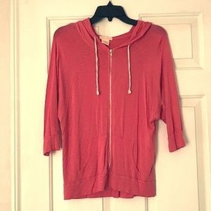 Pink, Lightweight, Dolman-Sleeve Hoodie